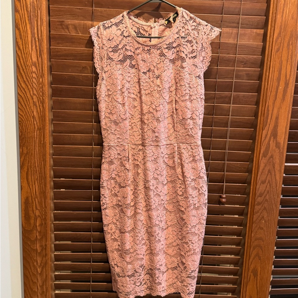 Miusol Blush Lace Midi Dress
